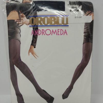 Oroblu Andromeda 60 den tights III=L Black Pattern 501 F 8